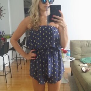 Silk Pineapple Romper